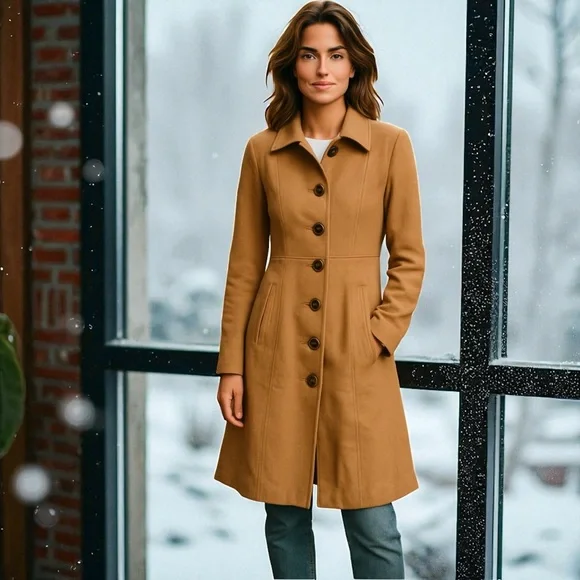 Marvin Richards size 8 timeless classic wool/cashmere blend coat